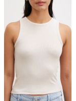 Bisiklet Yaka Top Bej