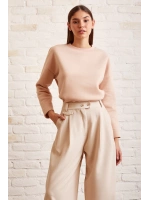 Bisiklet Yaka Oversize Sweatshirt Somon