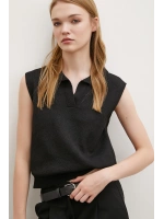 Firuze Polo Yaka Süveter Siyah