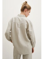 Cepli Oversize Gömlek Haki