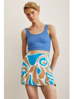Askılı Crop Bluz Mavi