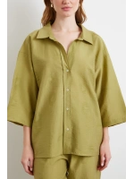Fakir Kol Oversize Gömlek Yeşil