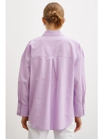 Regular Fit Poplin Gömlek Lila
