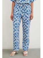 Beli Lastikli Boru Paça Pantolon Mavi