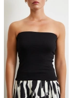 Straplez Top Siyah