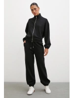 Fermuarlı Sweatshirt Siyah