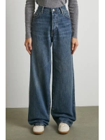 Yüksek Bel Beş Cepli Regular Fit Jean Lacivert