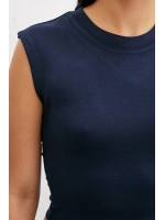 Sıfır Kol T-shirt Lacivert
