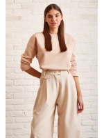 Bisiklet Yaka Oversize Sweatshirt Somon