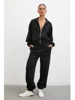 Fermuarlı Sweatshirt Siyah