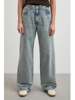 Yüksek Bel Relaxed Fit Jean Mavi