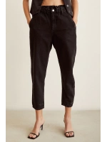Beli Lastikli Mom Jean Siyah