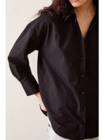 Basic Poplin Gömlek Siyah