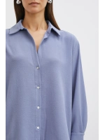 Basic Polyester Gömlek İndigo
