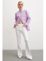 Regular Fit Poplin Gömlek Lila