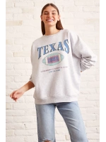 Şardonlu Texas Sweatshirt Gri