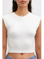 Sıfır Kol T-shirt Beyaz