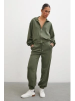 Fermuarlı Sweatshirt Haki