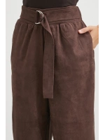 Beli Büzgülü Kemer Tokalı Pantolon Kahve