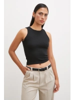Bisiklet Yaka Top Siyah