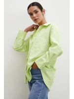 Regular Fit Poplin Gömlek Yeşil