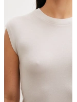 Sıfır Kol T-shirt Vizon