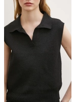 Firuze Polo Yaka Süveter Siyah