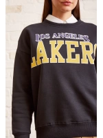 Lakers Baskılı Sweatshirt Antirasit