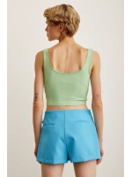 Askılı Crop Bluz Yeşil