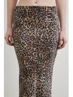 Leopar Desenli Verev Etek Bej