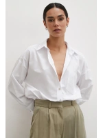 Tek Cepli Oversize Gömlek Beyaz
