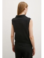 Firuze Polo Yaka Süveter Siyah