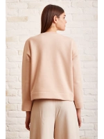 Bisiklet Yaka Oversize Sweatshirt Somon