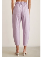 Beli Lastikli Düğme Kapalı Boyfriend Jean Mor