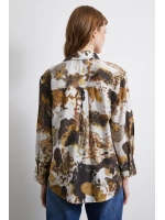 Batik Desen Vual Gömlek Haki