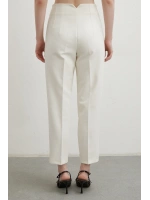Skinny Kumaş Pantolon Ekru