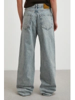 Yüksek Bel Relaxed Fit Jean Mavi