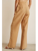 Yüksek Bel Geniş Paça Pantolon Camel