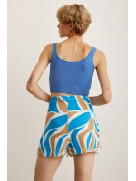 Askılı Crop Bluz Mavi