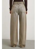 Yüksek Bel Wide Leg Jean Taş