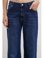 Yüksel Bel Wide Leg Jean Lacivert