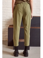 Beli İpli Salaş Gabardin Pantolon Haki