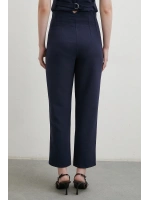Önü Pensli Skinny Kumaş Pantolon Lacivert