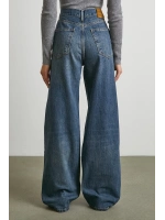 Yüksek Bel Beş Cepli Regular Fit Jean Lacivert