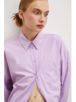 Regular Fit Poplin Gömlek Lila