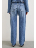 Beş Cepli Yülsel Bel Regular Fit Jean Mavi