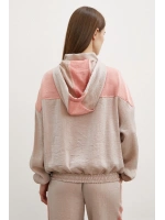 Fermuarlı Garnili Sweatshirt Bej