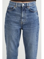 Beş Cepli Yüksek Bel Regular Fit Jean Mavi