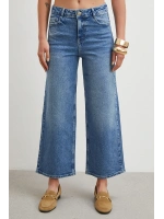 Yüksek Bel Culotte Jean Lacivert