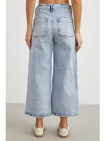 Önü Cepsiz Straight Jean Buz Mavisi